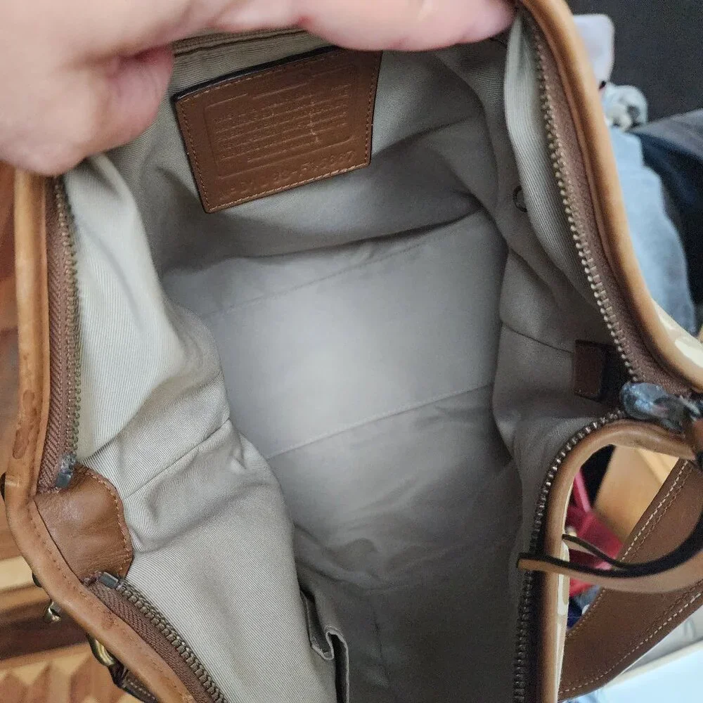 COACH Vintage D1093-F15667 Chelsea Optic C Tan/Brown Hobo Bag